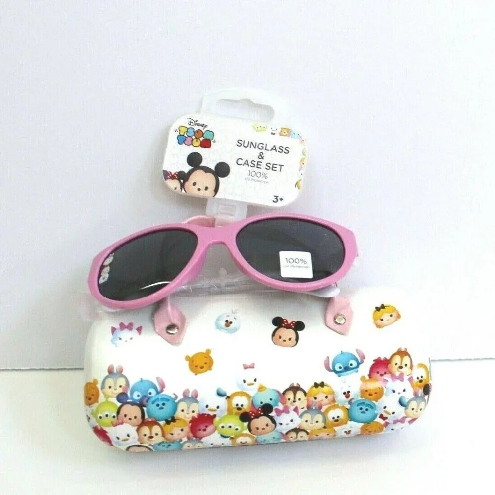 Disney tsum tsum Kids 100% UV Protection Sunglasses & Case Set
